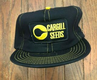 Vintage Cargill Seeds Trucker Hat Snapback Hat Baseball Cap Usa Made