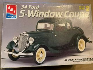 1934 Ford 5 - Window Coupe Amt 1/25 Niob Vintage Classic Antique Look