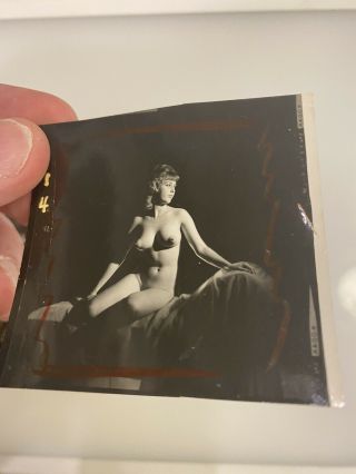 3 Vintage Bunny Yeager Nude Model Contact Sheet Photos,  From Yeager Archive 2