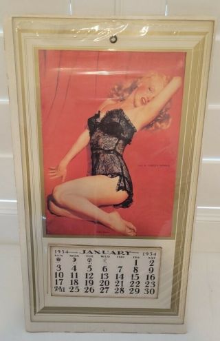 Vintage Marilyn Monroe 1954 Golden Dreams Calendar 14 X 8 Risqué Lingerie ☆wow☆