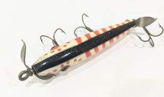 Vintage EGER BAIT Co.  Dillinger Wooden Florida Fishing Lure Tact Eyes Torpedo 3