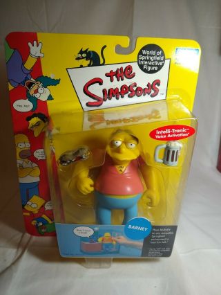 2000 Playmates The Simpsons Barney World Of Springfield Interactive Figure
