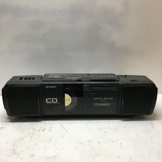 Vintage Classic Sharp Am - Fm Radio/cd/cassette Player Qt - Cd25 Boombox