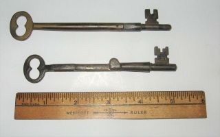 2 Vintage Antique Folding Skeleton Keys