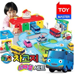 Little Bus Tayo Garage Special Set - Central Garage,  Car Wash,  Gas Station & Songs