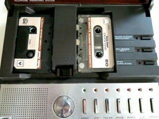 Vtg Radio Shack Duofone Tad - 214 Dual Cassette Telephone Answering System