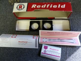 Empty Vintage Redfield Scope 4x Box With Papers.  No Scope