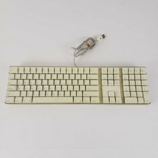 Vintage Apple Mac White Usb Wired Keyboard Mouse Imac G3 G4 G5 Emac A1048 M5769