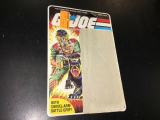 Vintage Gi Joe Cobra Full Cardback Filecard File Card 1983 Mutt Junkyard 1984