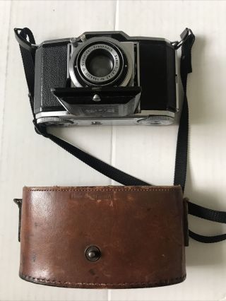 Zeiss Ikon Ikonta 35 Vintage 35mm Film Camera W/ Xenar 45mm F/2.  8 Lens And Case