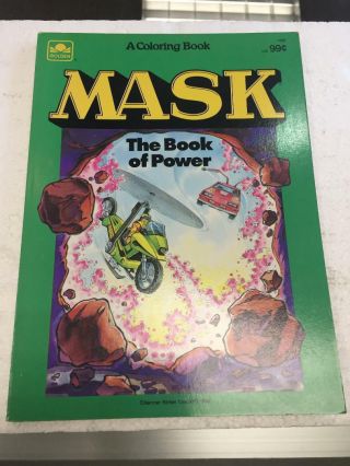 1986 Golden M.  A.  S.  K.  The Book Of Power Coloring Book Nos Trakker Kenner