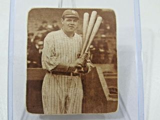 Babe Ruth Poor Old Vintage Baseball Card Yankees 3 Bat Card