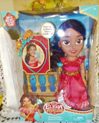 Disney Princess Wear And Play Elena Of Avalor Doll & Play Set 14 " Headband