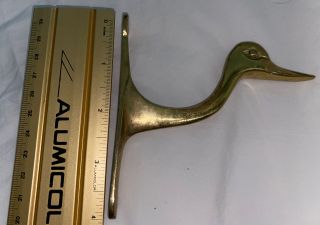 Vintage Duck Head Brass Single Hook Wall Hanger Towel Coat Hook