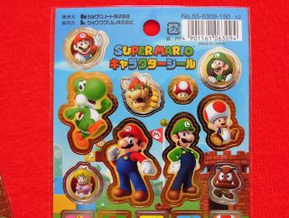 MARIO Character Stickers x 4 Sheet Nintendo Limited Edition JAPAN 2