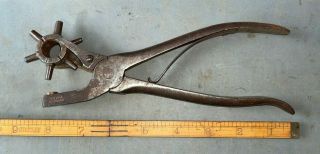 Vintage Cico Germany Revolving Hole Punch Plier Tool,  Sizes 2,  4,  6,  7,  8 &10