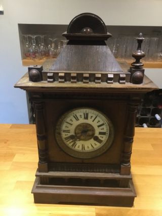 Old Vintage Wooden Clock In Need Of Restoration
