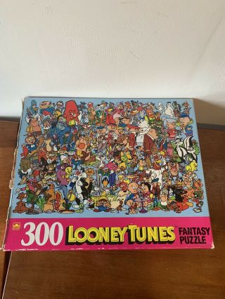 Vintage 1990 Looney Tunes Fantasy Puzzle 300 Piece (counted)