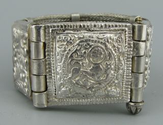 Antique Victorian Silver Mesh Bracelet Turkish/Ottoman 3.  37ozt Screw Pin Clasp 2