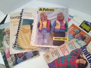 Knitting Patterns Books And Mag Patons Bernat Sweaters Kids Vintage Jackets Vtg