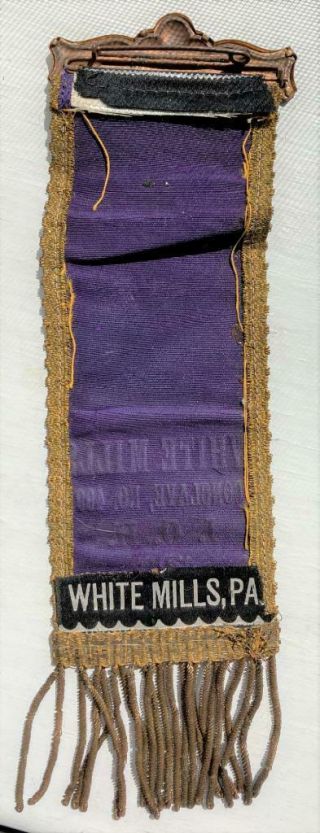 Vintage Heptasophs White Mills Pa.  I.  O.  H.  Conclave,  No.  499 Pin Ribbon Medal 3