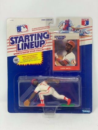 1988 Kenner Starting Lineup Ozzie Smith Figure W/ Collector Card
