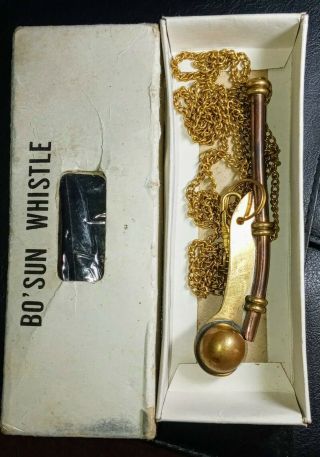 Vintage Navy Brass & Copper Bo 