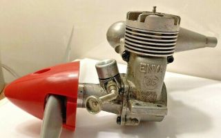 Vintage Enya 35 Control Line Cl Airplane Engine With Muffler,  Good Compression