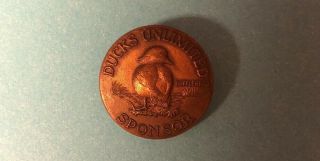 Ducks Unlimited Collectible Sponser Pin Bronze 1986 Buffle Head