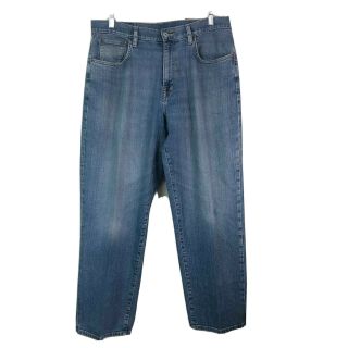 Vintage Orvis Straight Jeans Mens 34 X 30 Blue Medium Wash Cotton Blend Denim