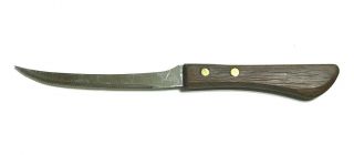 Vintage Ekco Eterna 8.  5 " Stainless Steel Serrated Knife Fruit & Veg Wood Handle