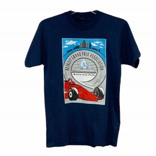 Vintage Detroit Grand Prix Mens Medium Blue T Shirt Formula 1 On Belle Isle