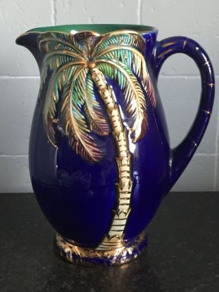 Stunning Vintage Beswick Palm Tree Porcelain Jug