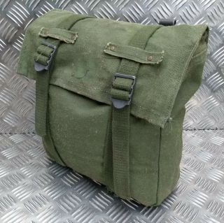 Vintage Military Issue Heavy Duty Canvas Back Pack Pannier Side Bag Cvg1