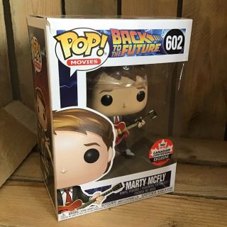 Back To The Future Funko Pop Vinyl Marty Mcfly 2018 Canadian Convention Guitar