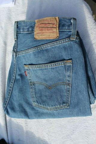 Vintage Levi 501 Jeans.  32 X 34 Made In Uk.  May Have Been Worn.