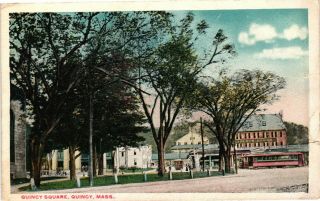 Vintage Postcard - Posted 1920s Quincy Square Massachusetts Ma 5145