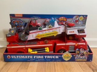 Paw Patrol Marshall Ultimate Rescue Fire Truck With Extendable 2 Ft.  Tall Ladder