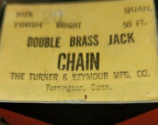 Brass Single Jack Chain No.  20 Turner Seymour 50 