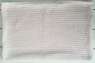 Vtg Baby Blanket Soft Light Pink Open Weave Woven Cotton USA Made 32x46 Sweater 2