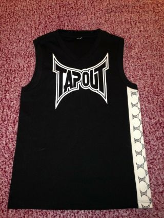 Vintage Tapout Mens Jersey Black Rare Ufc Mma Tank Top Mesh No Size Tag - L/xl