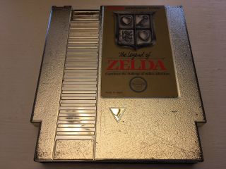 The Legend Of Zelda Nes (nintendo 1987) Gold Cart Vintage Cartridge
