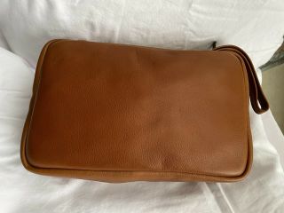 Vintage Levenger Leather Dopp Kit Toiletry Travel Bag Tan Color