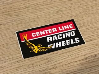 Vintage Center Line Racing Wheels Sticker S020 82x45 Mag Muscle Car Drag Racing