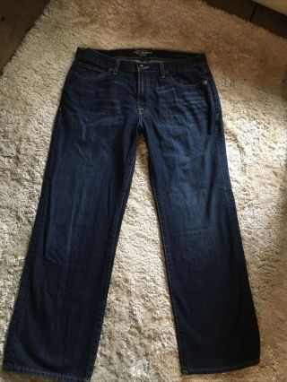 Lucky Brand 361 Vintage Straight Denim Jeans Dark Wash 7m11373 Mens Sz 34x30 Euc