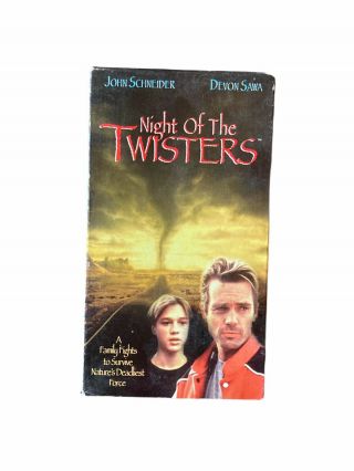 Night Of The Twisters (vhs,  1996) Vintage Movie John Schneider,  Lori Hallier