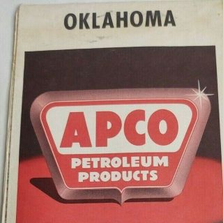 Vintage 1966 Oklahoma Rt 66 Gas Station Travel Road Map Rand Mcnally