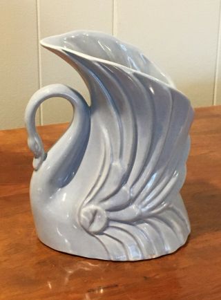 Niloak Art Pottery,  Vintage 1940s,  Blue Swan Vase,  Art Deco Style,  Great