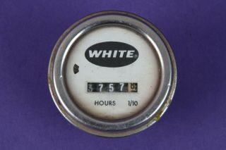 Vintage White Hour Gauge Sg - 70 White Hour Meter
