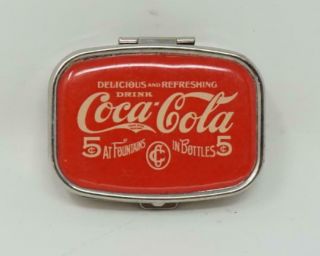 Vtg Coca - Cola Classic Tin Box Red - Size 1.  5 X 2